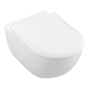 Villeroy & Boch 5614R201 - Viseči WC z WC-sedežno desko SoftClose SUBWAY 2.0, keramika/bela