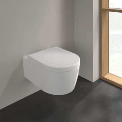 Villeroy & Boch 5656HR01 - Viseča WC školjka s sedežem SoftClose AVENTO, keramika/bela