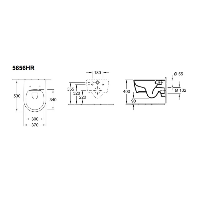 Villeroy & Boch 5656HR01 - Viseča WC školjka s sedežem SoftClose AVENTO, keramika/bela
