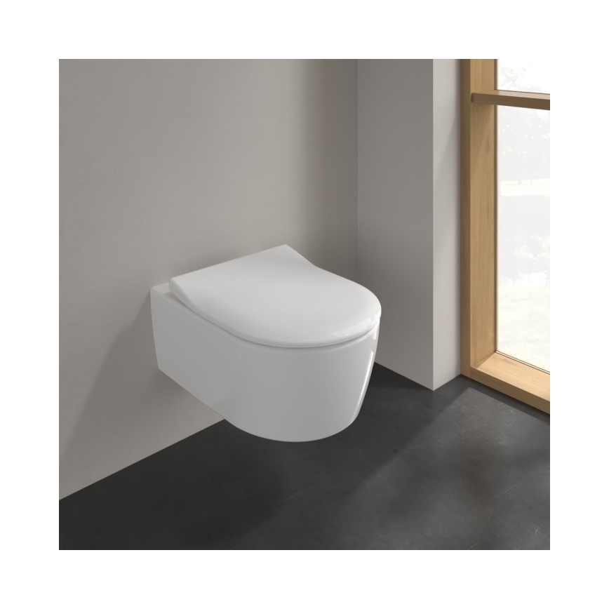 Villeroy & Boch 5656RSR1 - Viseča WC školjka s sedežem SoftClose AVENTO, keramika/bela