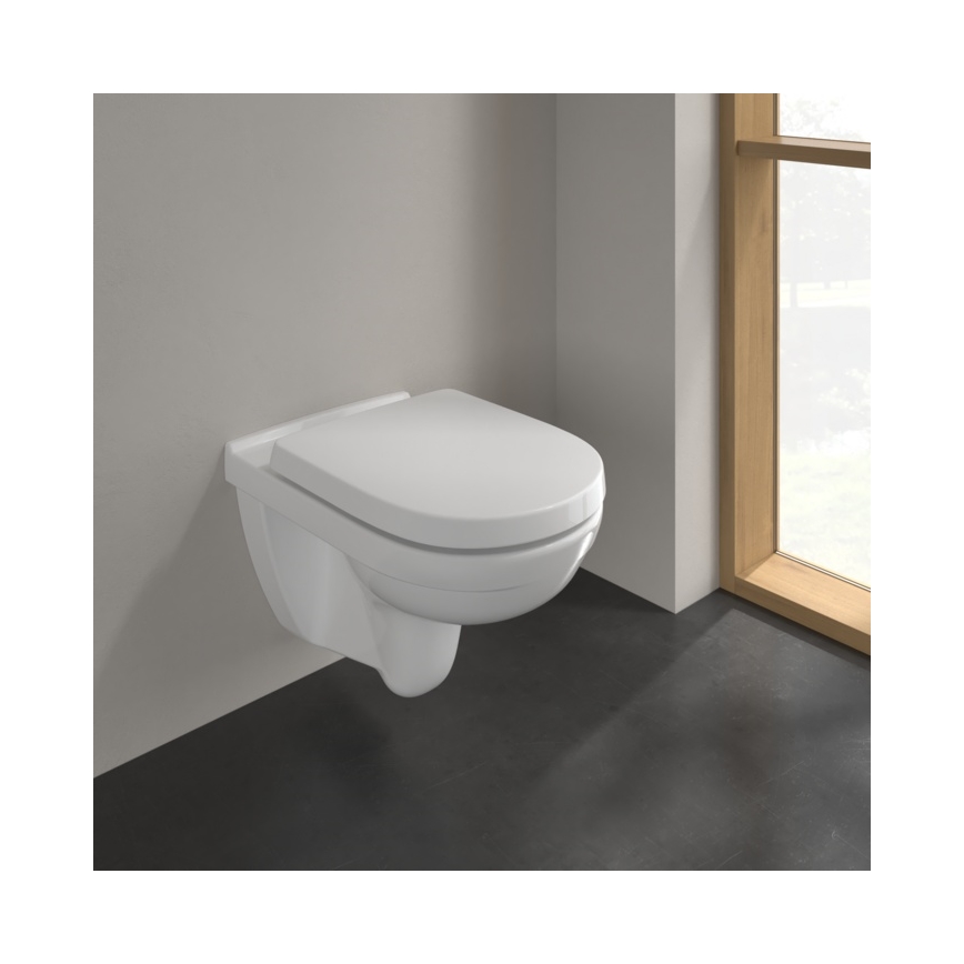 Villeroy & Boch 5660HR01 - Viseča WC školjka O.NOVO s sedežno desko SoftClose, keramika/bela