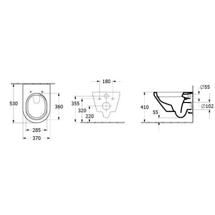 Villeroy & Boch 5684CL01 - Viseča WC školjka s sedežem SoftClose ARCHITECTURA keramika/bela