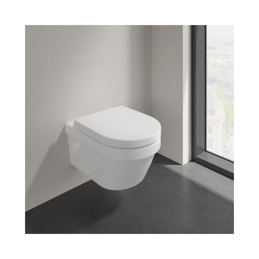 Villeroy & Boch 5684HR01 - Viseča WC školjka s WC sedežem SoftClose ARCHITECTURA keramika/bela