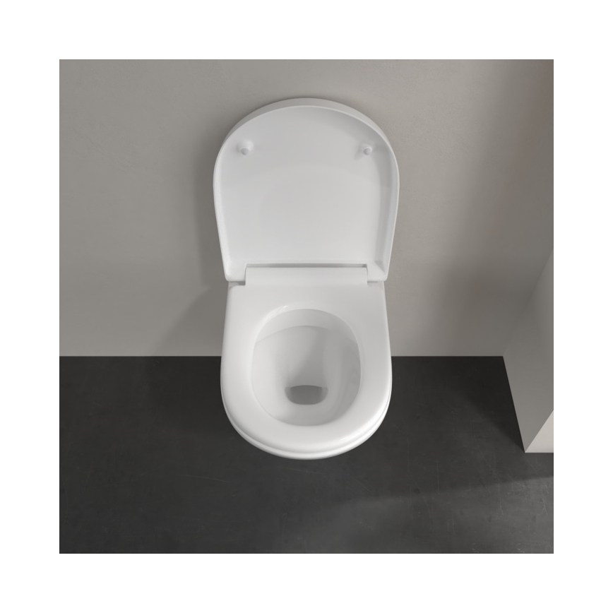 Villeroy & Boch 5688HR01 - Viseča WC školjka O.NOVO s sedežno desko SoftClose, keramika/bela