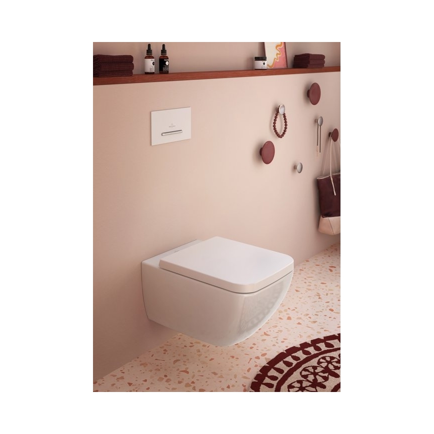 Villeroy & Boch 92216168 - Gumb za splakovanje VICONNECT bel/sijajni krom