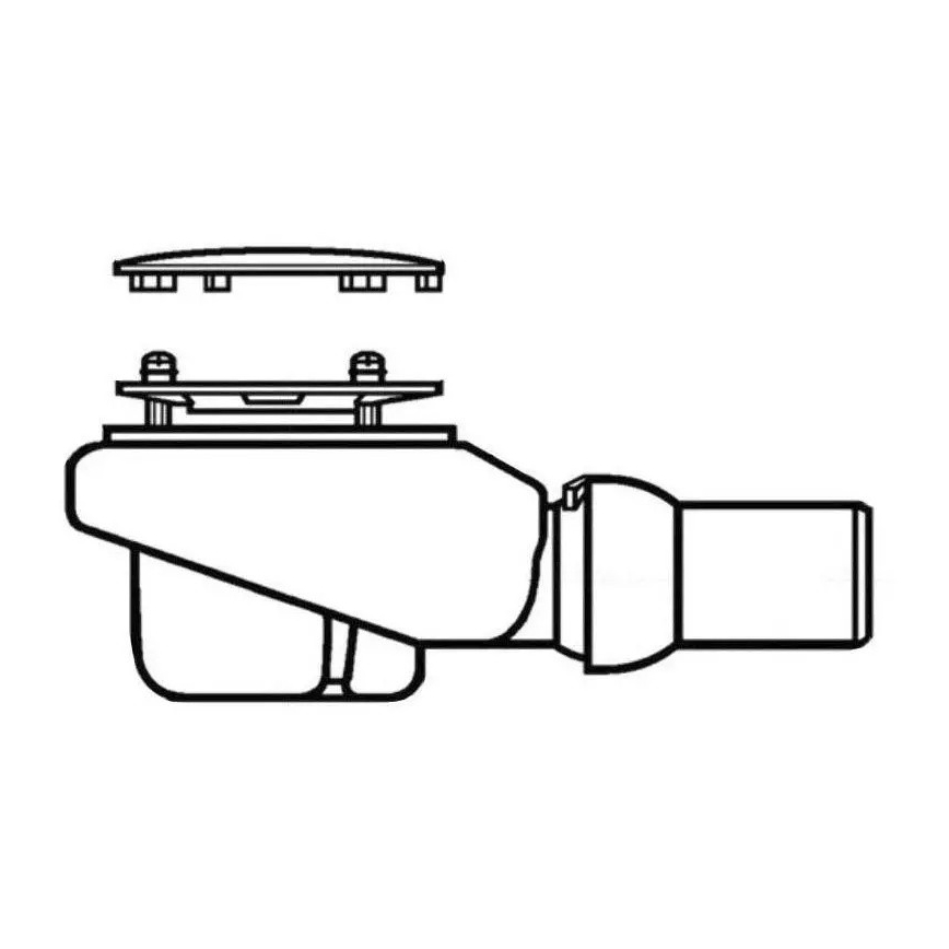 Villeroy & Boch 92250068 - Komplet odtoka za tuš kade SUBWAY, premer 9 cm, bela