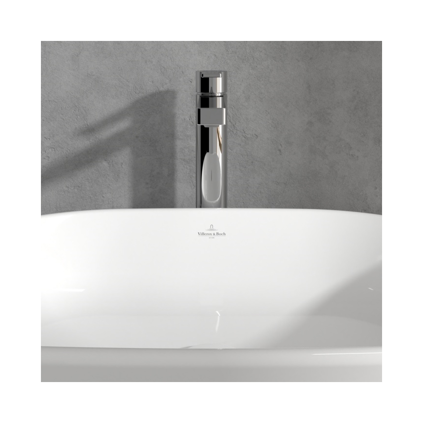 Villeroy & Boch TVW10300500061 - Mešalna pipa za umivalnik + odtok ARCHITECTURA 32,9 cm sijajni krom