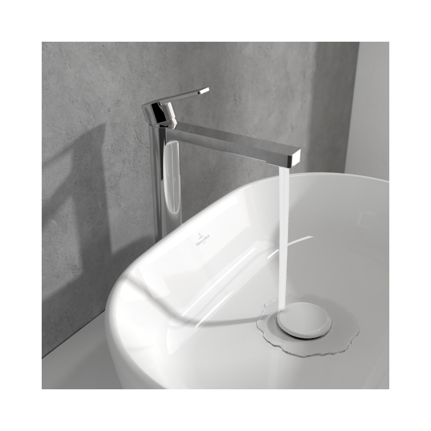 Villeroy & Boch TVW10300500061 - Mešalna pipa za umivalnik + odtok ARCHITECTURA 32,9 cm sijajni krom