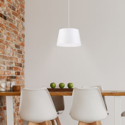 Viseča svetilka AIDA na kablu 1xE27/60W/230V, premer 25 cm, hrast/rjava/bela