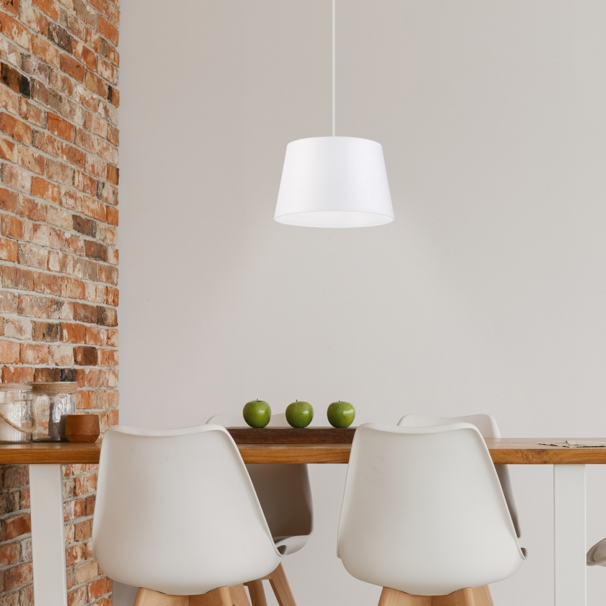 Viseča svetilka AIDA na kablu 1xE27/60W/230V, premer 25 cm, hrast/rjava/bela