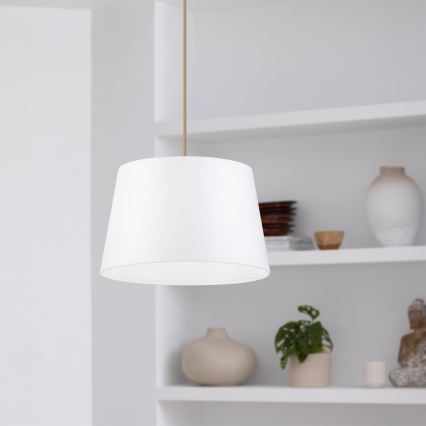 Viseča svetilka AIDA na kablu 1xE27/60W/230V, premer 25 cm, hrast/rjava/bela