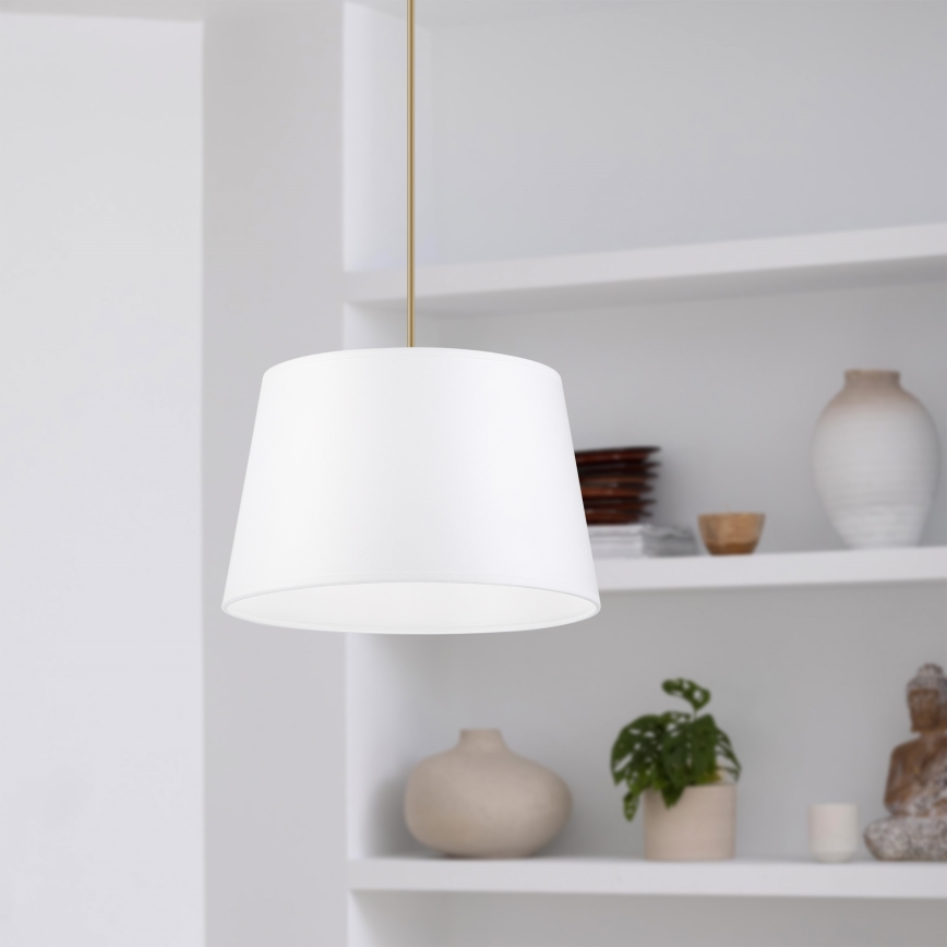 Viseča svetilka AIDA na kablu 1xE27/60W/230V, premer 25 cm, hrast/rjava/bela