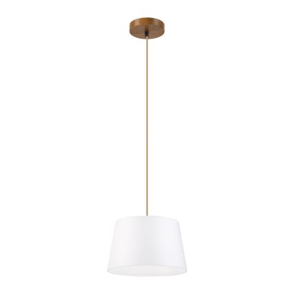 Viseča svetilka AIDA na kablu 1xE27/60W/230V, premer 25 cm, hrast/rjava/bela