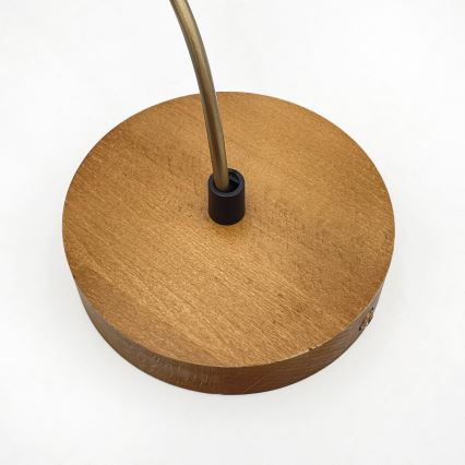 Viseča svetilka AIDA na kablu 1xE27/60W/230V, premer 25 cm, hrast/rjava/bela