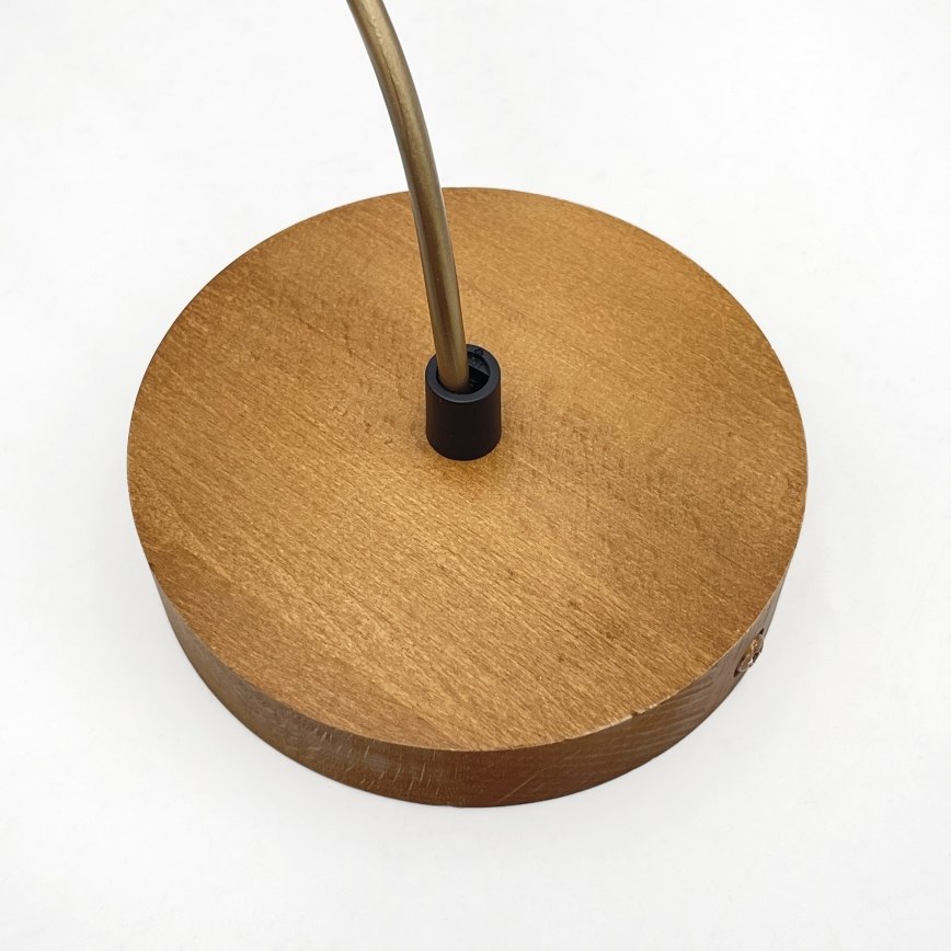 Viseča svetilka AIDA na kablu 1xE27/60W/230V, premer 25 cm, hrast/rjava/bela