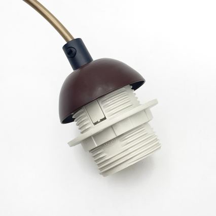 Viseča svetilka AIDA na kablu 1xE27/60W/230V, premer 25 cm, hrast/rjava/bela