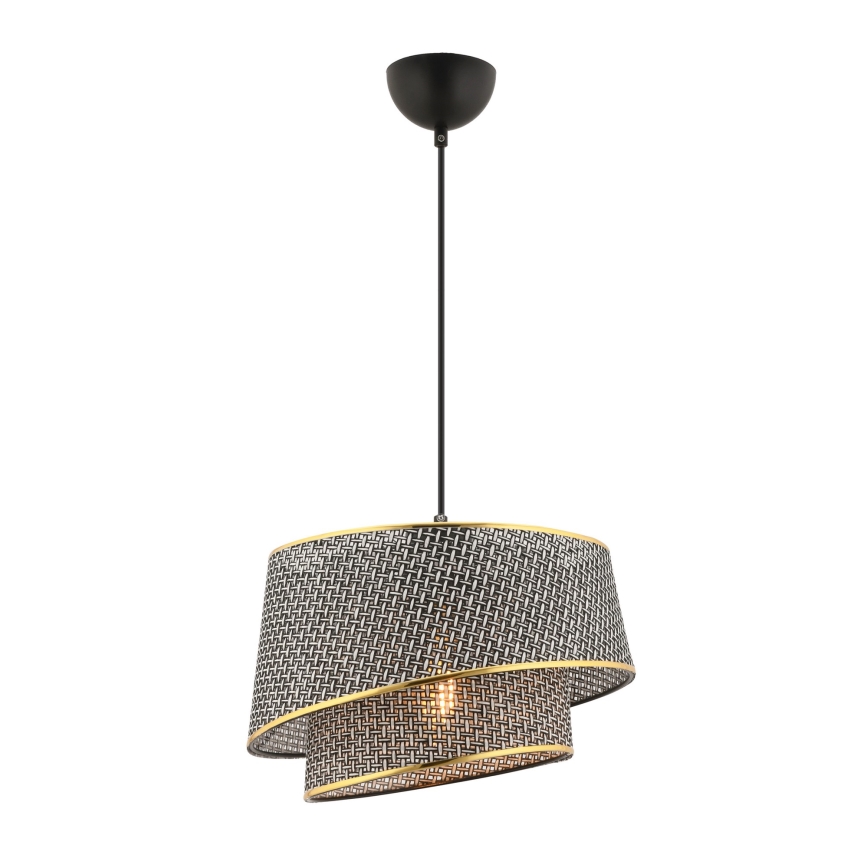 Viseča svetilka BARETTE na kablu 1xE27/60W/230V, siva/zlata