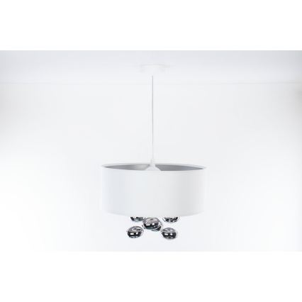 Viseča svetilka BUBBLE na kablu 1xE27/60W/230V, premer 50 cm, bela
