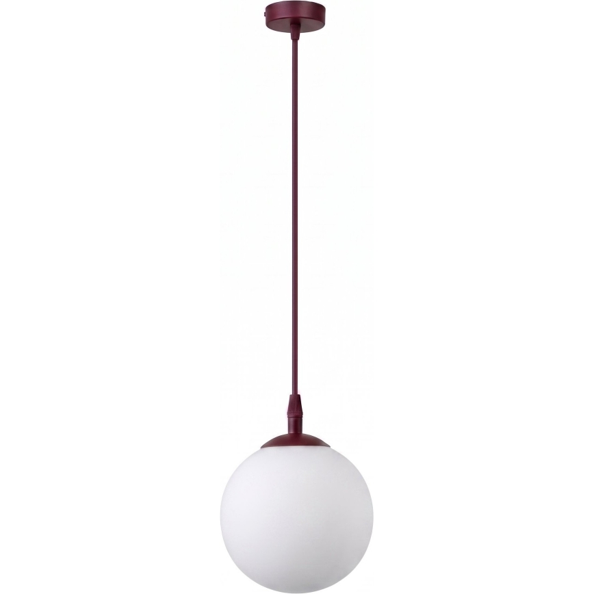 Viseča svetilka COSMO na kablu 1xE14/10W/230V, premer 14 cm, rdeča/bela