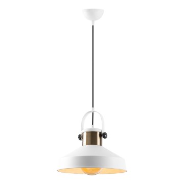 Viseča svetilka DODO 1xE27/40W/230V bela/bronasta