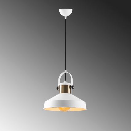 Viseča svetilka DODO 1xE27/40W/230V bela/bronasta