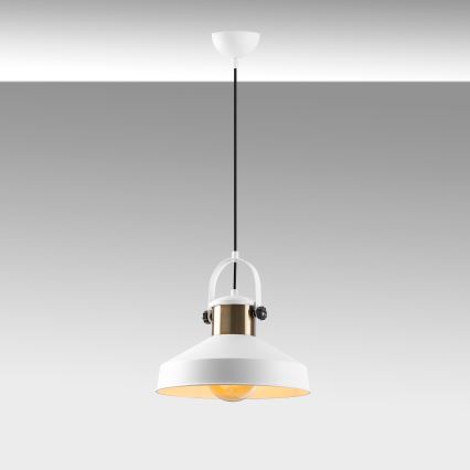 Viseča svetilka DODO 1xE27/40W/230V bela/bronasta