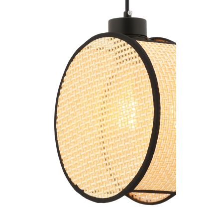 Viseča svetilka DRUM na kablu 1xE27/60W/230V bežna/črna