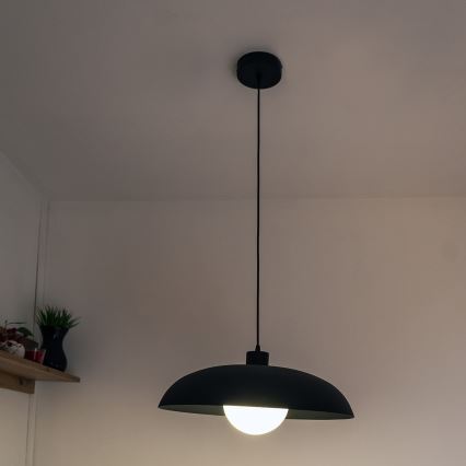 Viseča svetilka ECLIPSE na kablu 1xE27/15W/230V črna