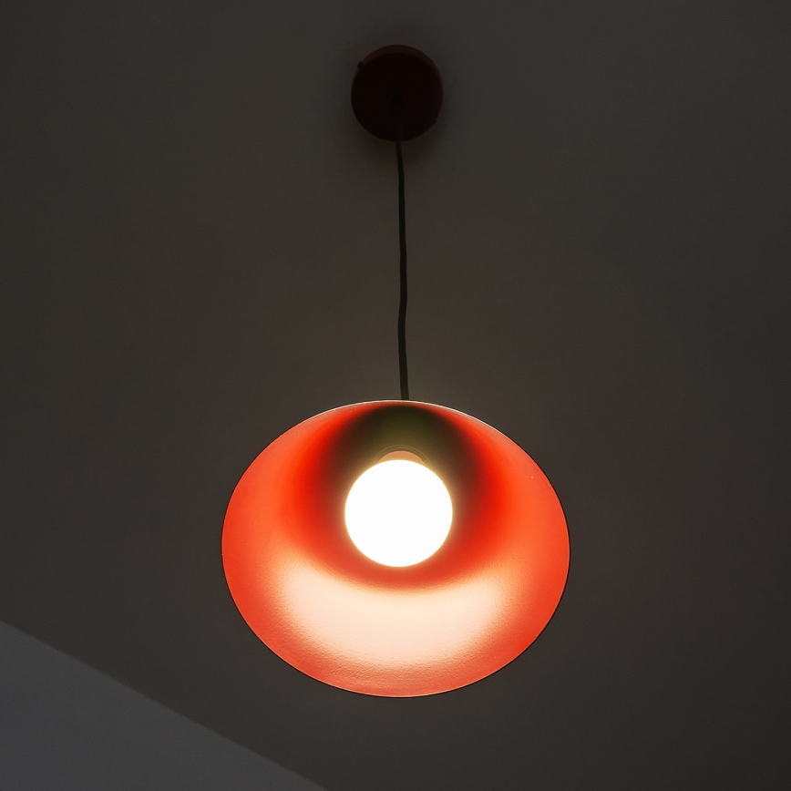 Viseča svetilka ETNA 1xE27/15W/230V, premer 18,5 cm, rdeča