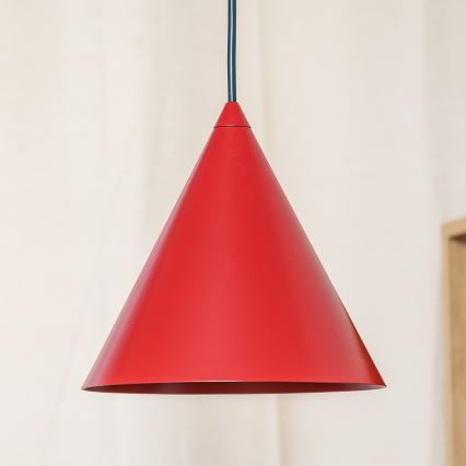 Viseča svetilka ETNA 1xE27/15W/230V, premer 18,5 cm, rdeča