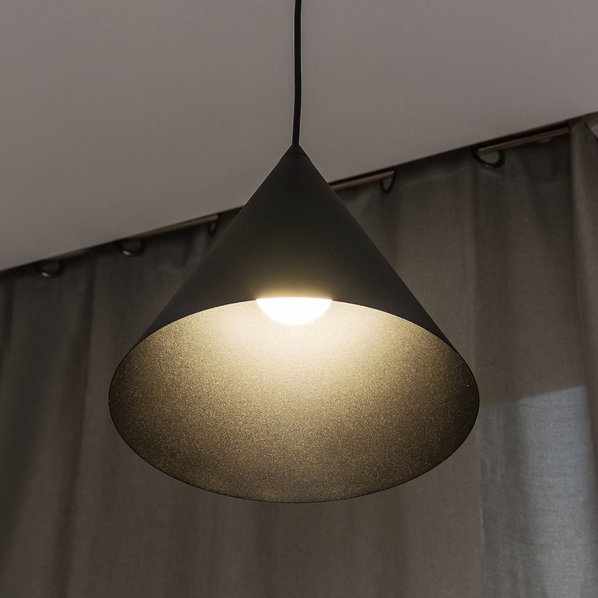 Viseča svetilka ETNA II na kablu 1x E27/15W/230V premer 25 cm črna