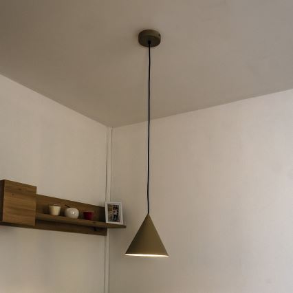 Viseča svetilka ETNA II na kablu 1xE27/15W/230V, premer 18,5 cm, bež
