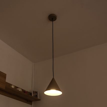 Viseča svetilka ETNA II na kablu 1xE27/15W/230V, premer 18,5 cm, bež