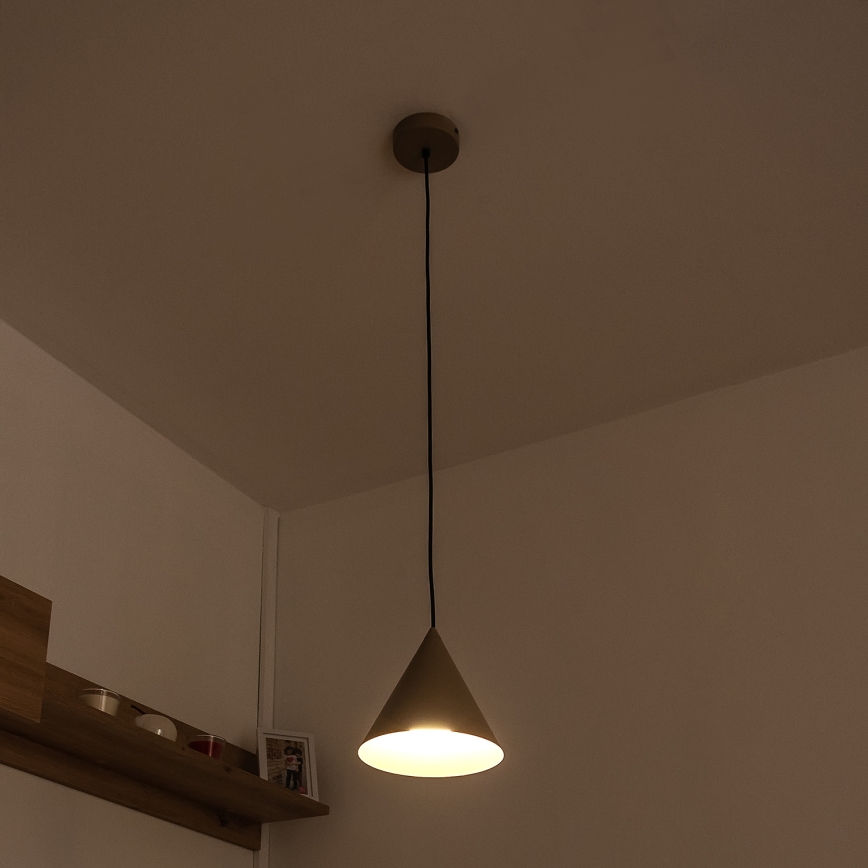 Viseča svetilka ETNA II na kablu 1xE27/15W/230V, premer 18,5 cm, bež
