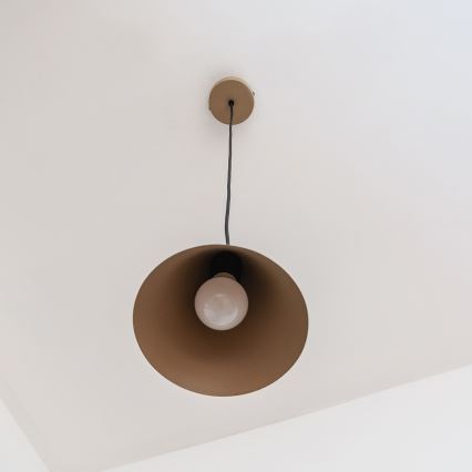 Viseča svetilka ETNA II na kablu 1xE27/15W/230V, premer 18,5 cm, bež