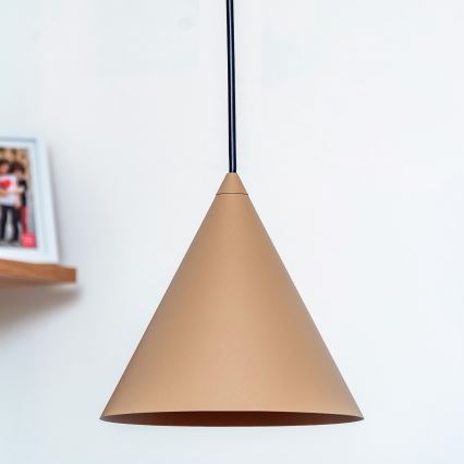 Viseča svetilka ETNA II na kablu 1xE27/15W/230V, premer 18,5 cm, bež