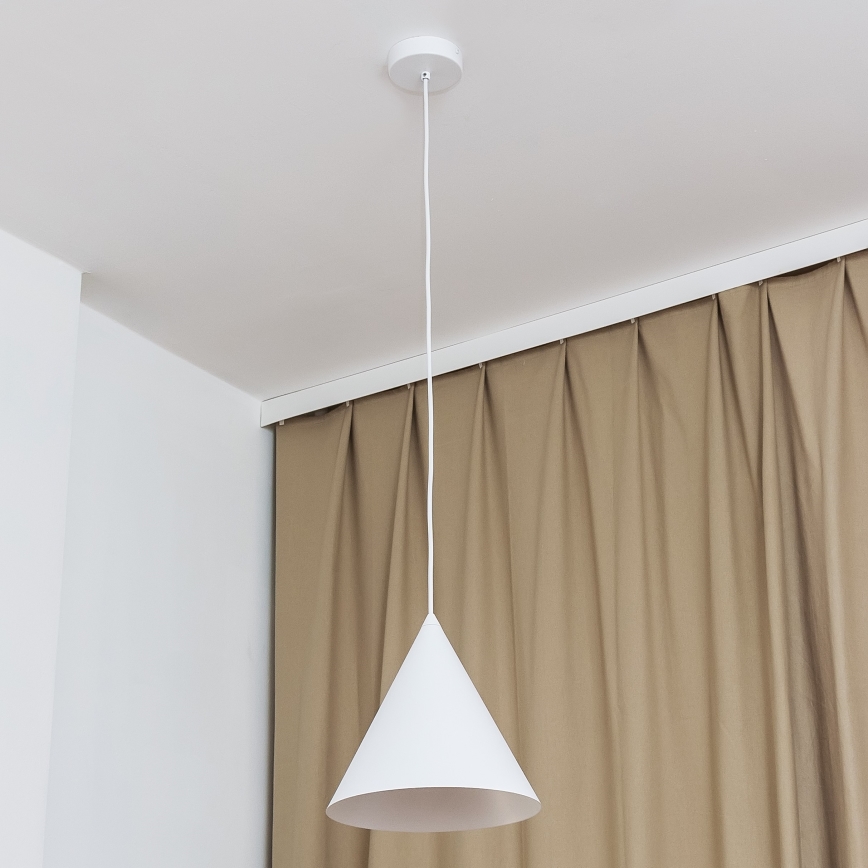 Viseča svetilka ETNA II na kablu 1xE27/15W/230V, premer 25 cm, bela