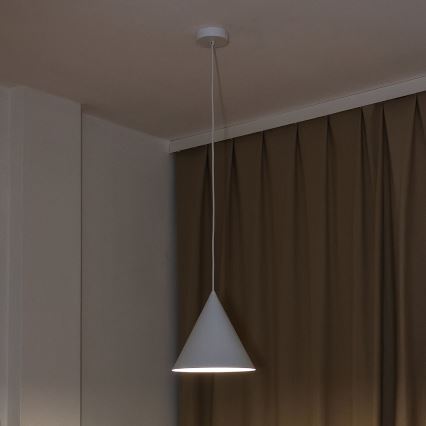 Viseča svetilka ETNA II na kablu 1xE27/15W/230V, premer 25 cm, bela