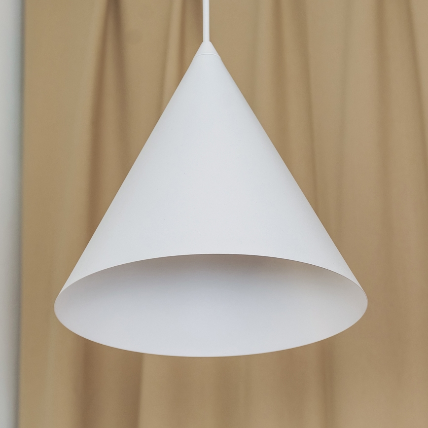 Viseča svetilka ETNA II na kablu 1xE27/15W/230V, premer 25 cm, bela