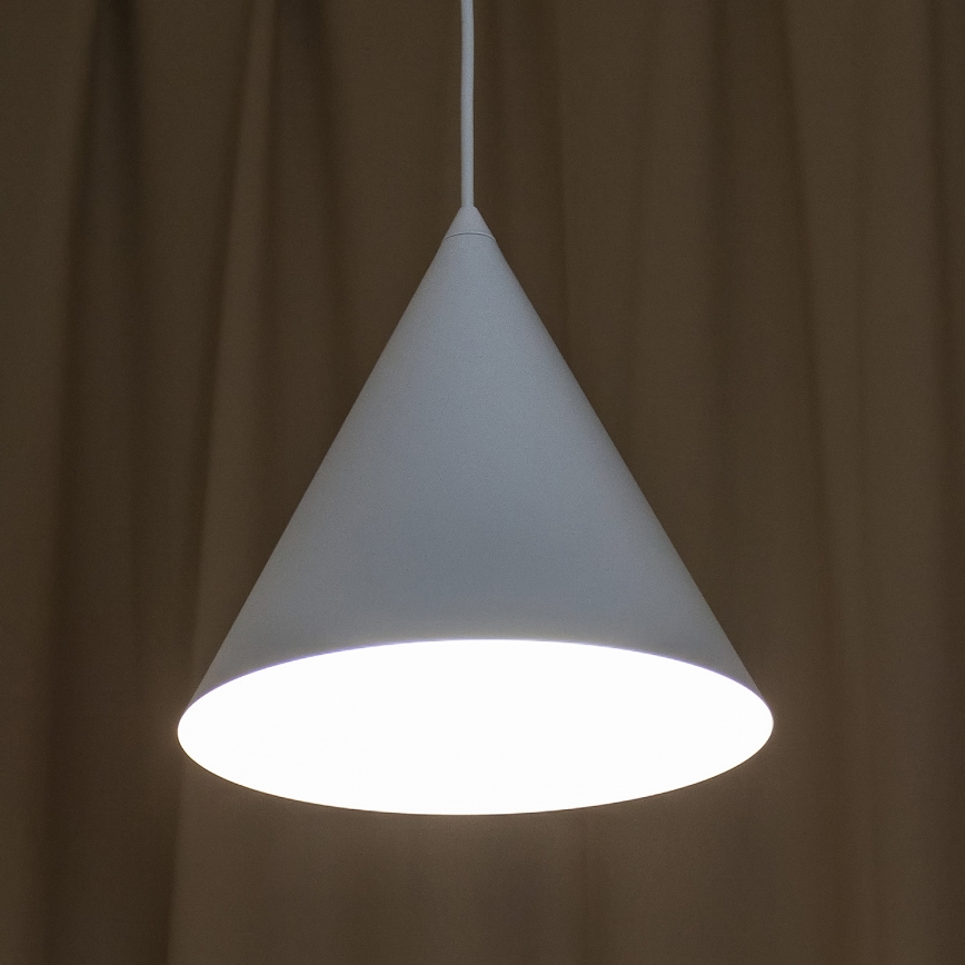 Viseča svetilka ETNA II na kablu 1xE27/15W/230V, premer 25 cm, bela