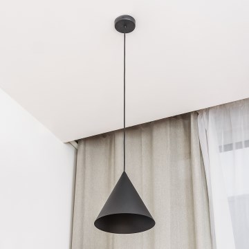Viseča svetilka ETNA na kablu 1x E27/15W/230V premer 25 cm črna