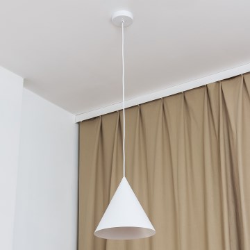 Viseča svetilka ETNA na kablu 1xE27/15W/230V, premer 25 cm, bela