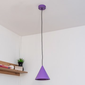 Viseča svetilka ETNA na žici, 1xE27/15W/230V, premer 18,5 cm, vijolična