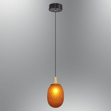 Viseča svetilka na jekleni vrvi CACTUS 1xG9/5W/230V bakrena