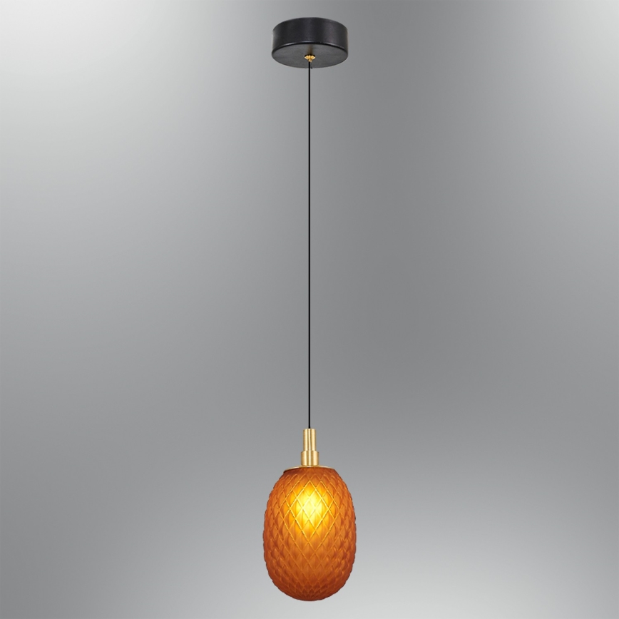 Viseča svetilka na jekleni vrvi CACTUS 1xG9/5W/230V bakrena