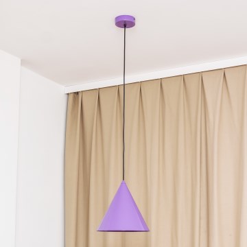 Viseča svetilka na kabelu ETNA 1xE27/15W/230V, premer 25 cm, vijolična