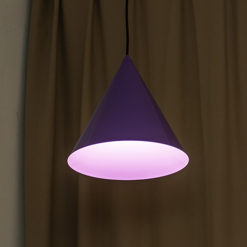 Viseča svetilka na kabelu ETNA 1xE27/15W/230V, premer 25 cm, vijolična