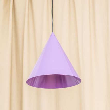 Viseča svetilka na kabelu ETNA 1xE27/15W/230V, premer 25 cm, vijolična