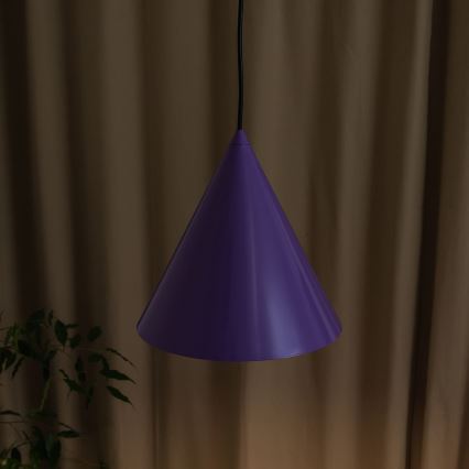 Viseča svetilka na kabelu ETNA 1xE27/15W/230V, premer 25 cm, vijolična