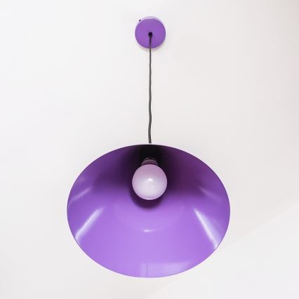 Viseča svetilka na kabelu ETNA 1xE27/15W/230V, premer 25 cm, vijolična